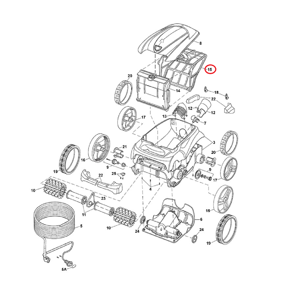 Repuesto Filtro Robot Limpiador Polaris R0535800