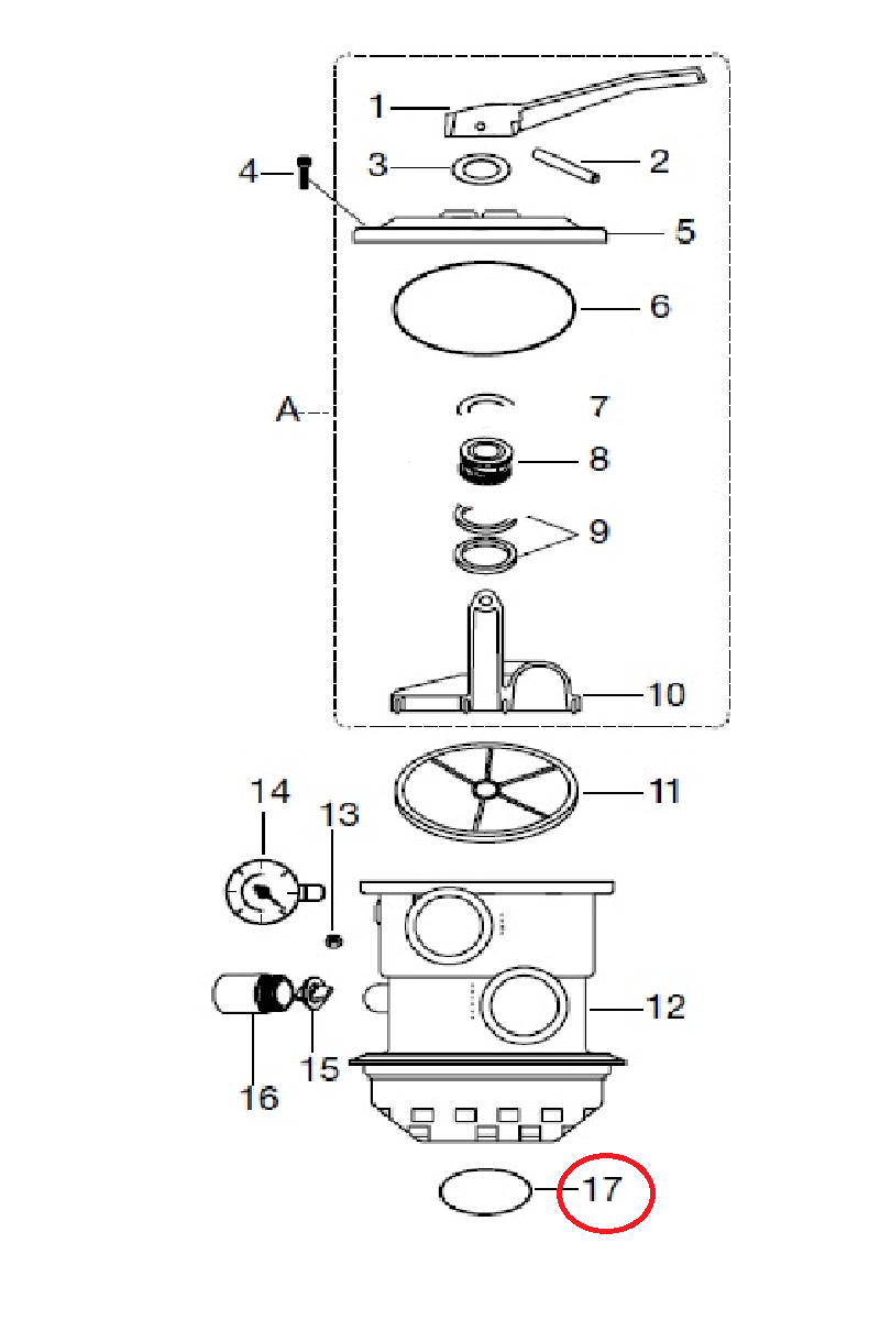 Empaque Oring Valvula Filtro Arena Panda 28"