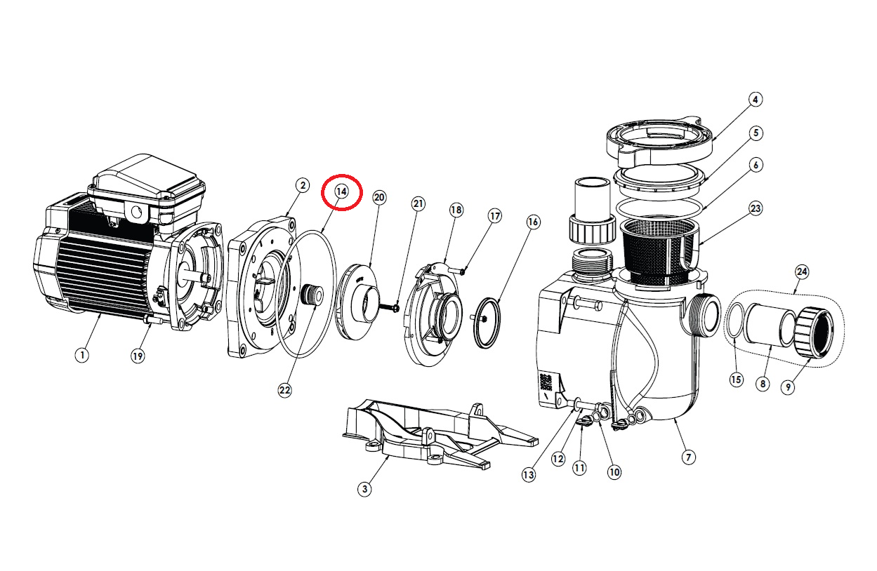 Empaque Cuerpo Bomba Pentair Super Flo 355619Z