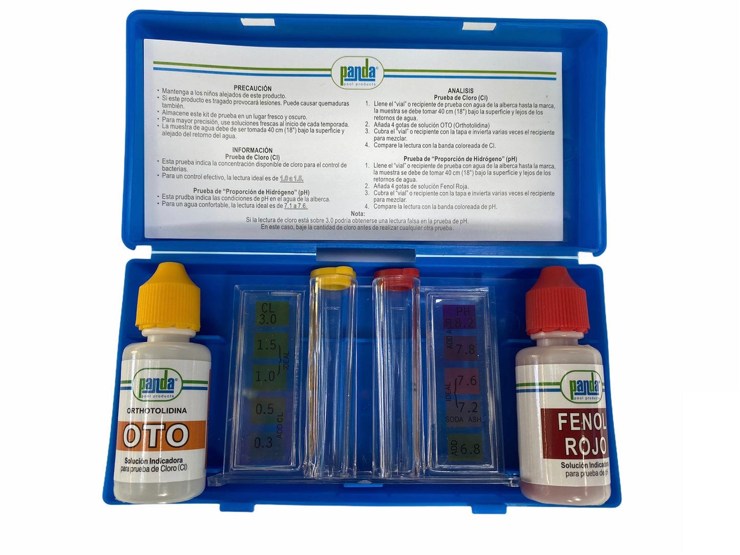 Kit analizador de cloro y pH