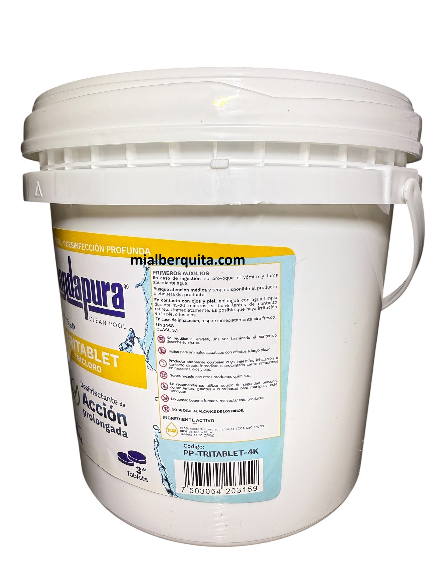 Tricloro Concentrado Pandapura Tableta 3" 4 kg