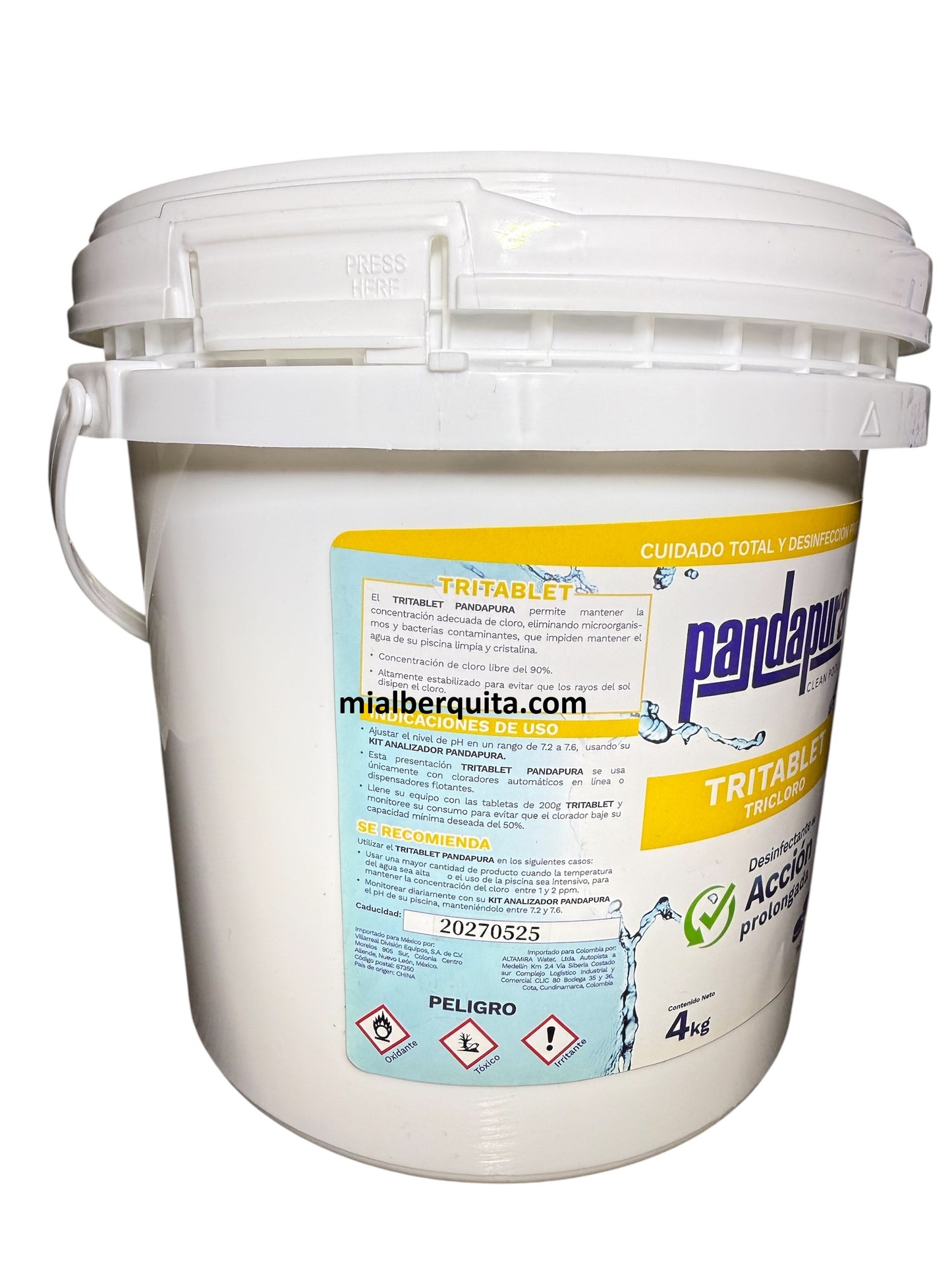 Tricloro Concentrado Pandapura Tableta 3" 4 kg