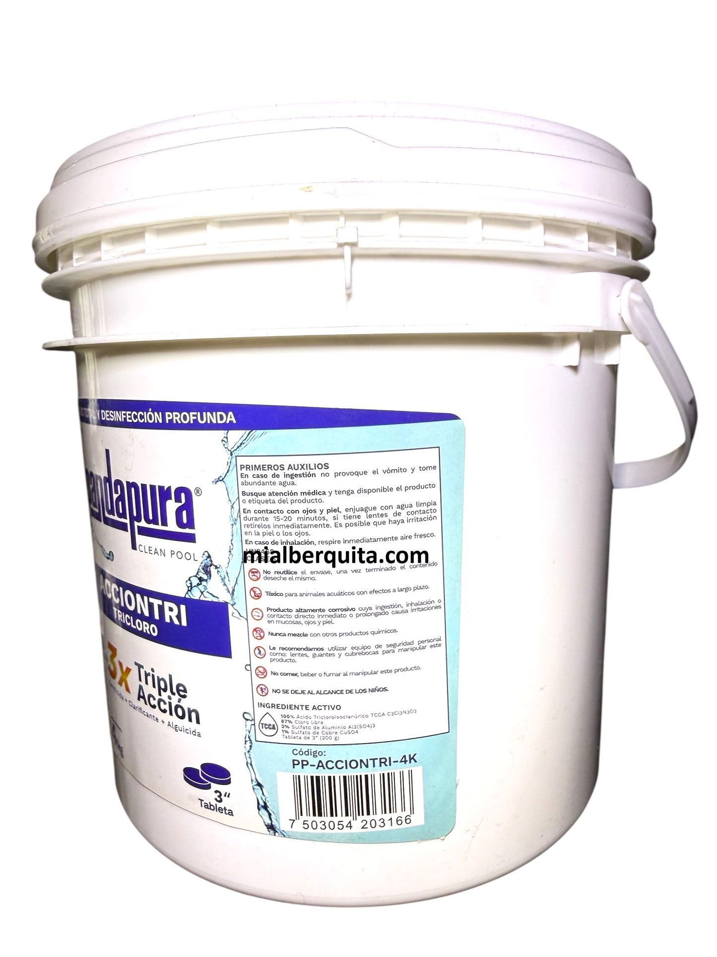 Cloro Triple Acción Pandapura Tableta 3in 4 kg