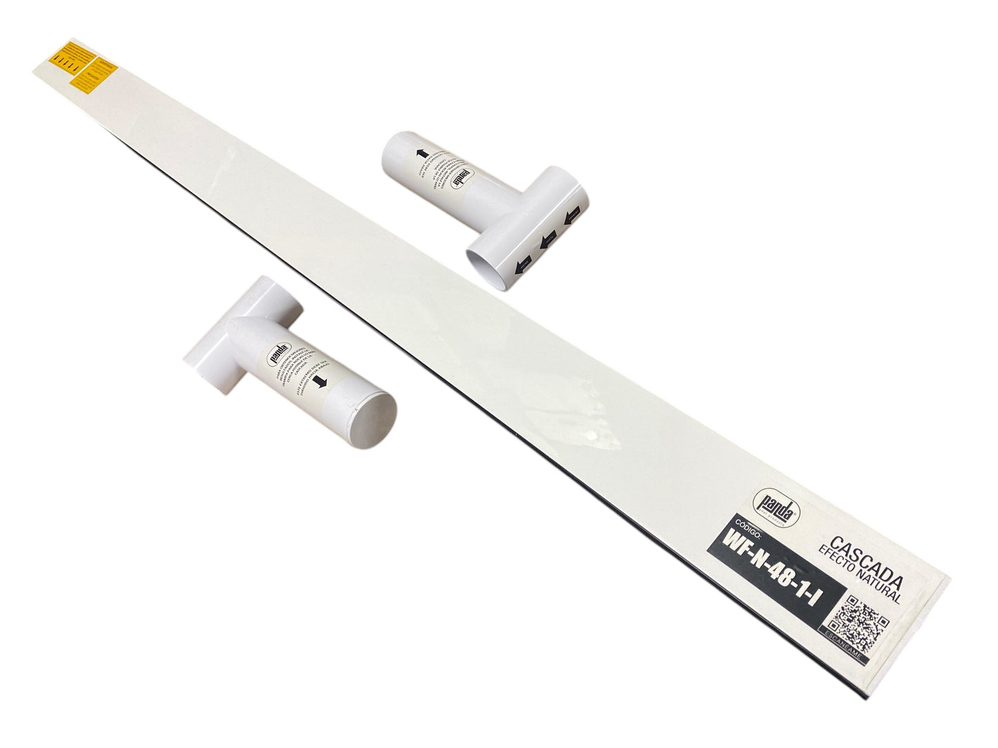 Cascada 48" Labio 1" con conexiones inferiores