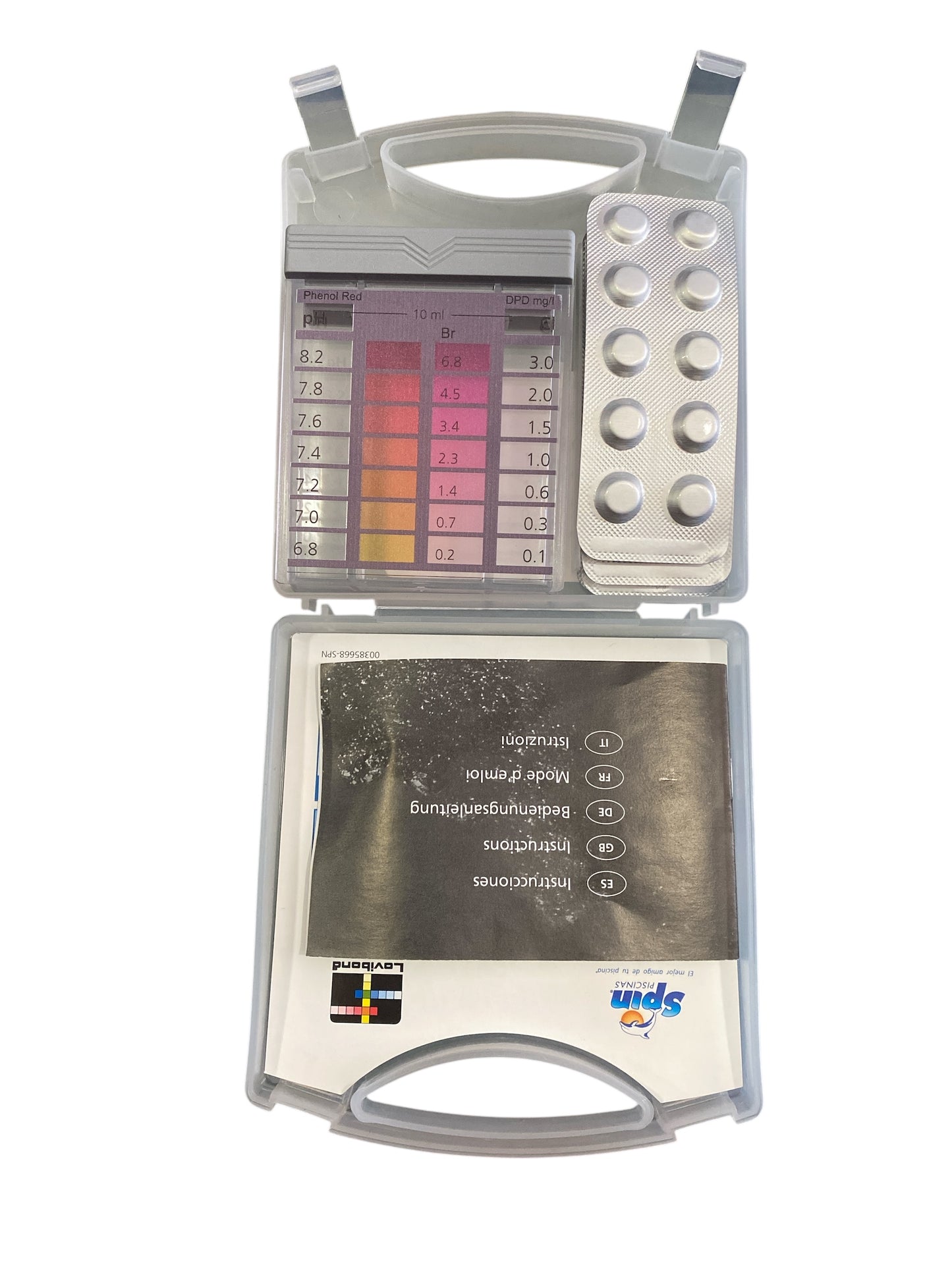 Kit analizador de cloro y pH pastillas DPD1 y Rojo Fenol