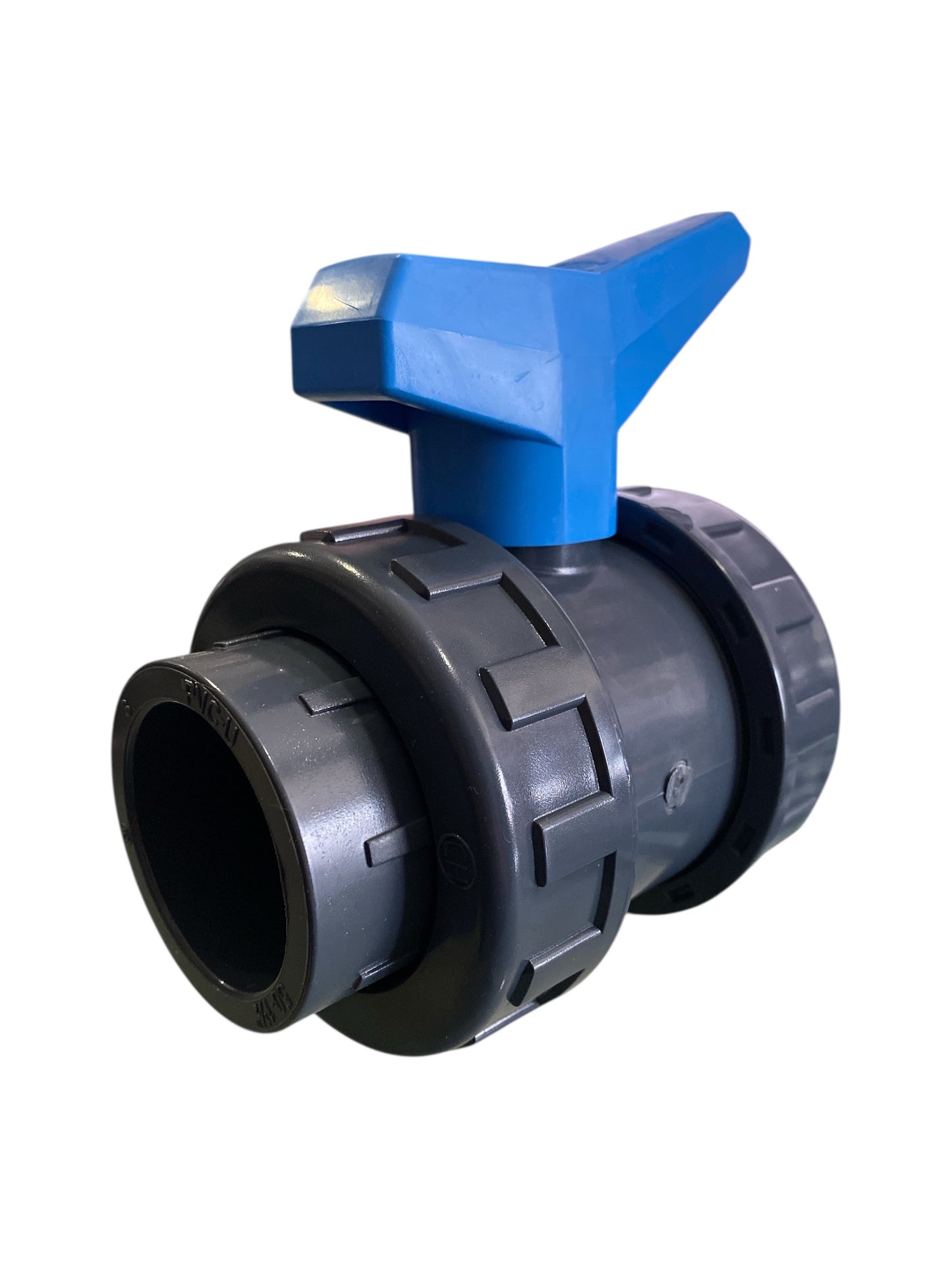 Válvula Bola 1.5" CH Aquaram Azul Doble Tuerca Union