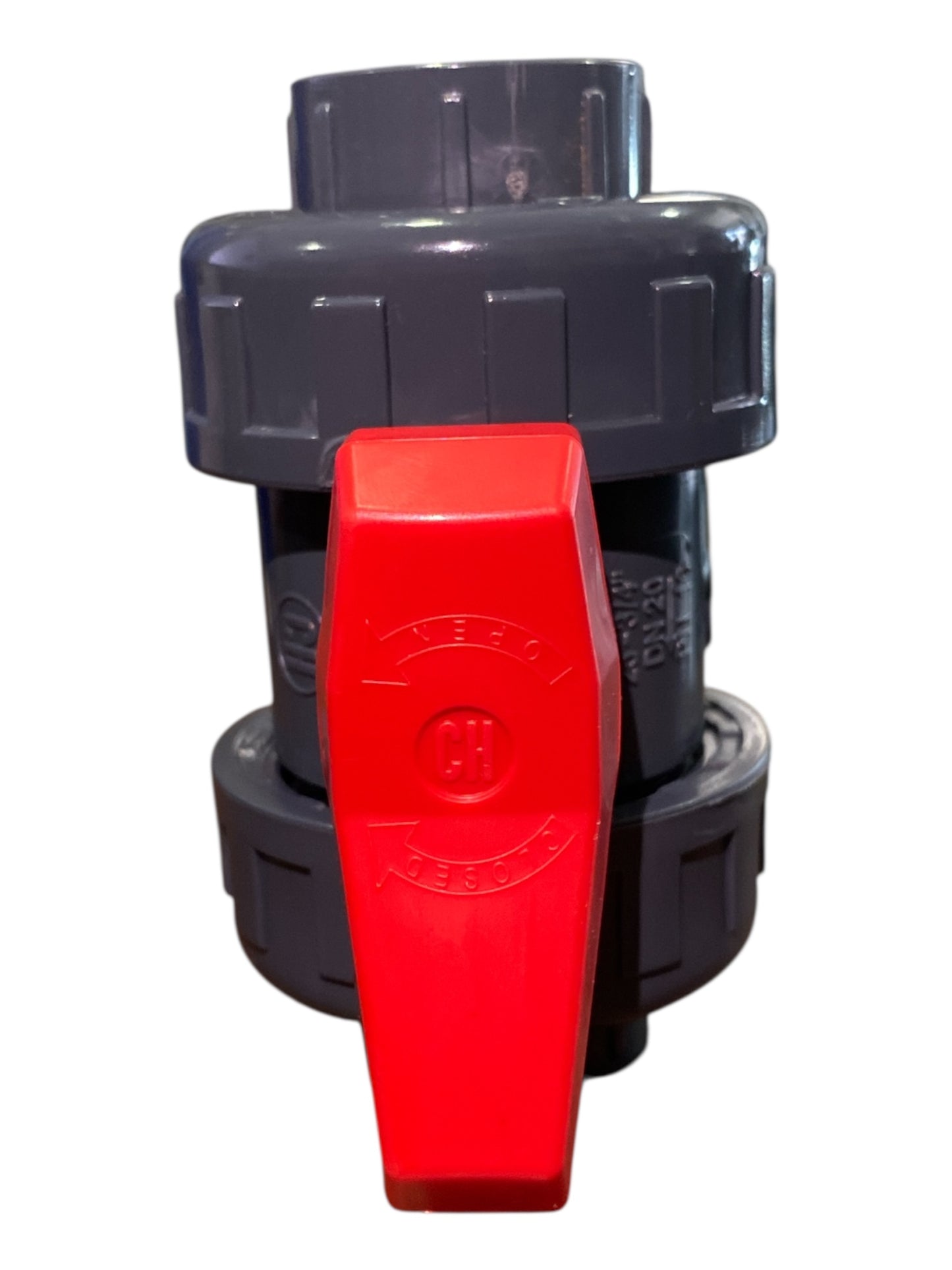 Válvula Bola 3/4" CH Aquaram Roja Doble Tuerca Union