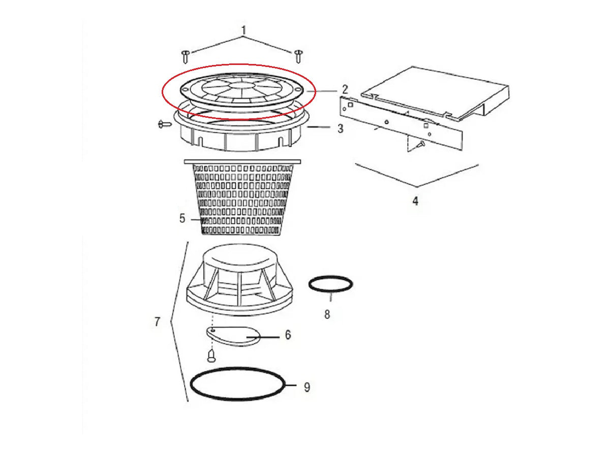 Tapa Desnatador Hayward SP1070 SP1071
