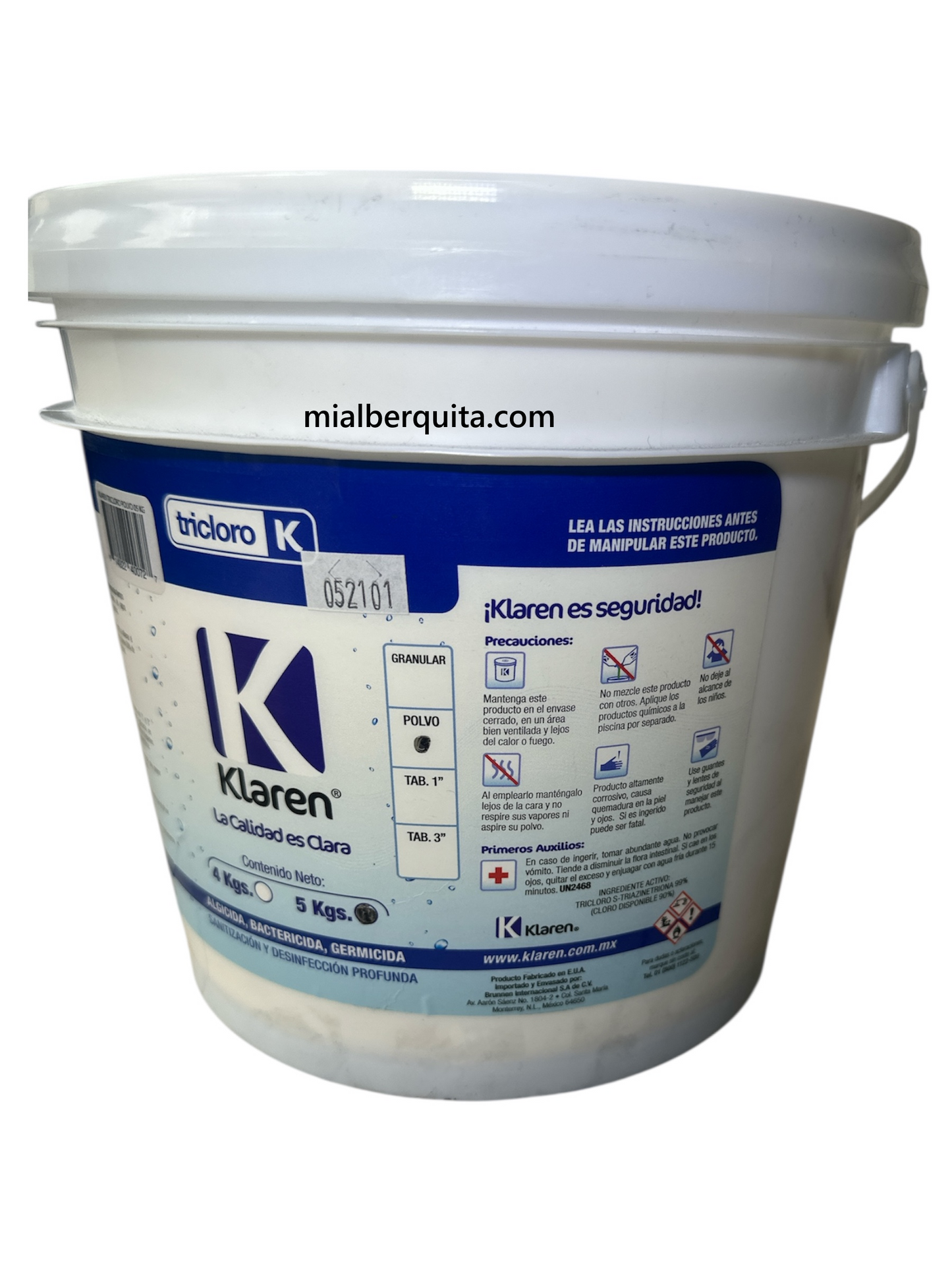 Tricloro Concentrado Klaren Polvo Fino 5 kg