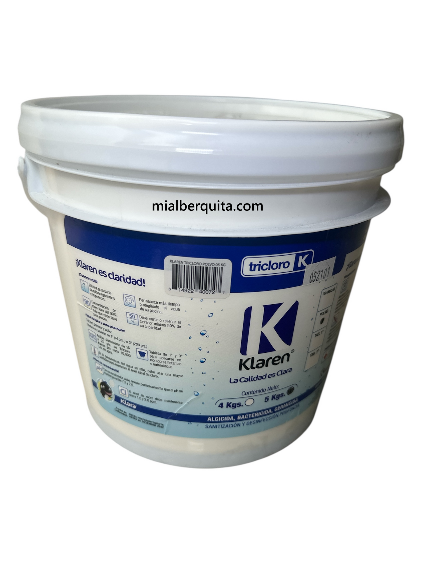 Tricloro Concentrado Klaren Polvo Fino 5 kg