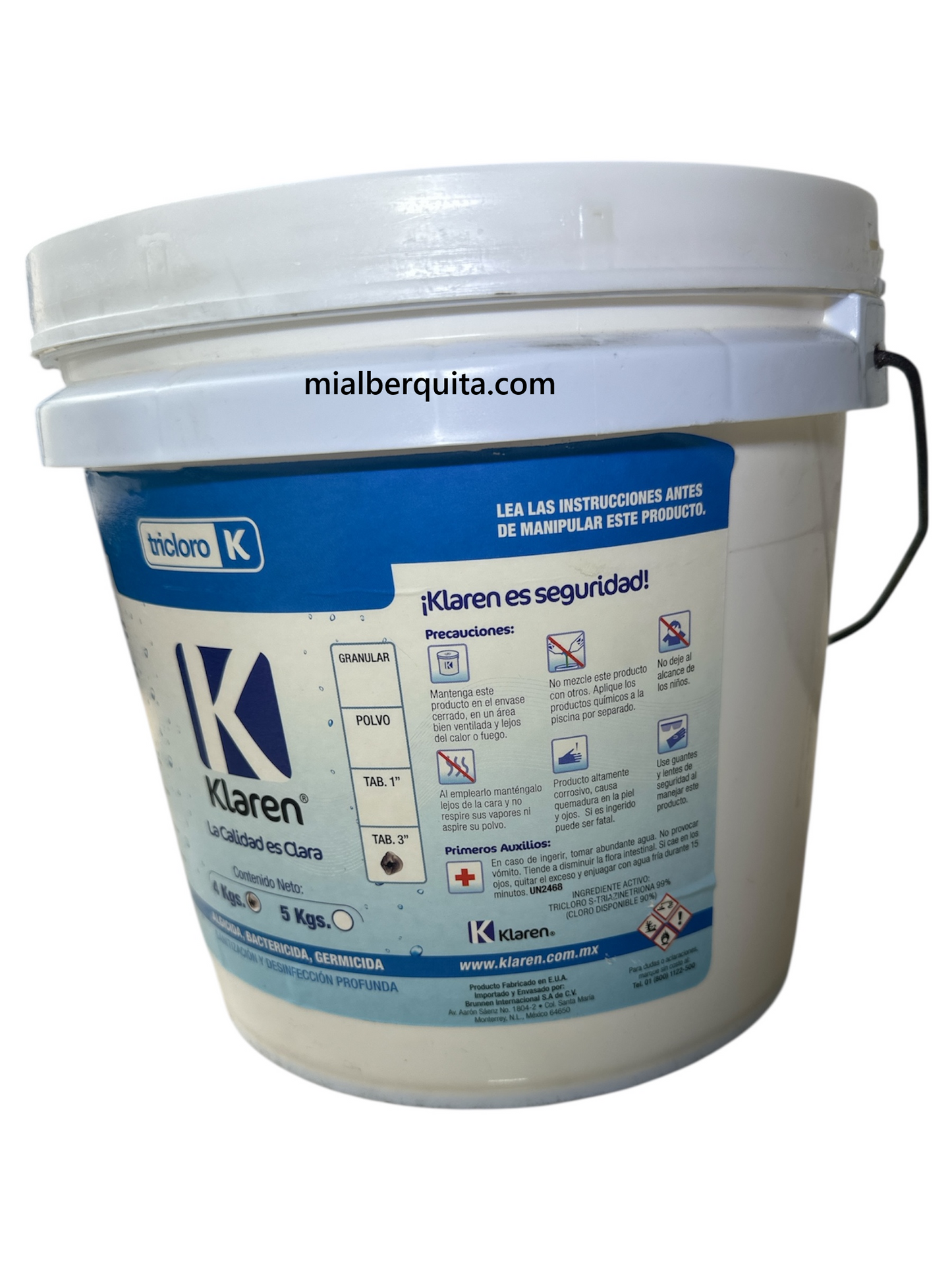 Tricloro Concentrado Klaren Tableta 3" 4 kg