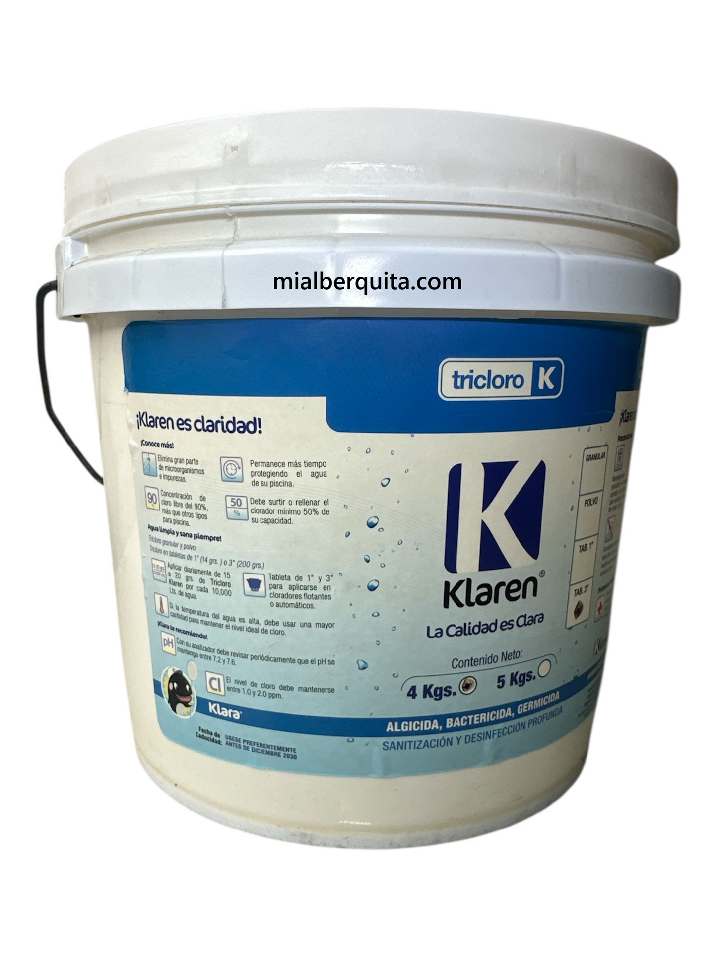 Tricloro Concentrado Klaren Tableta 3" 4 kg