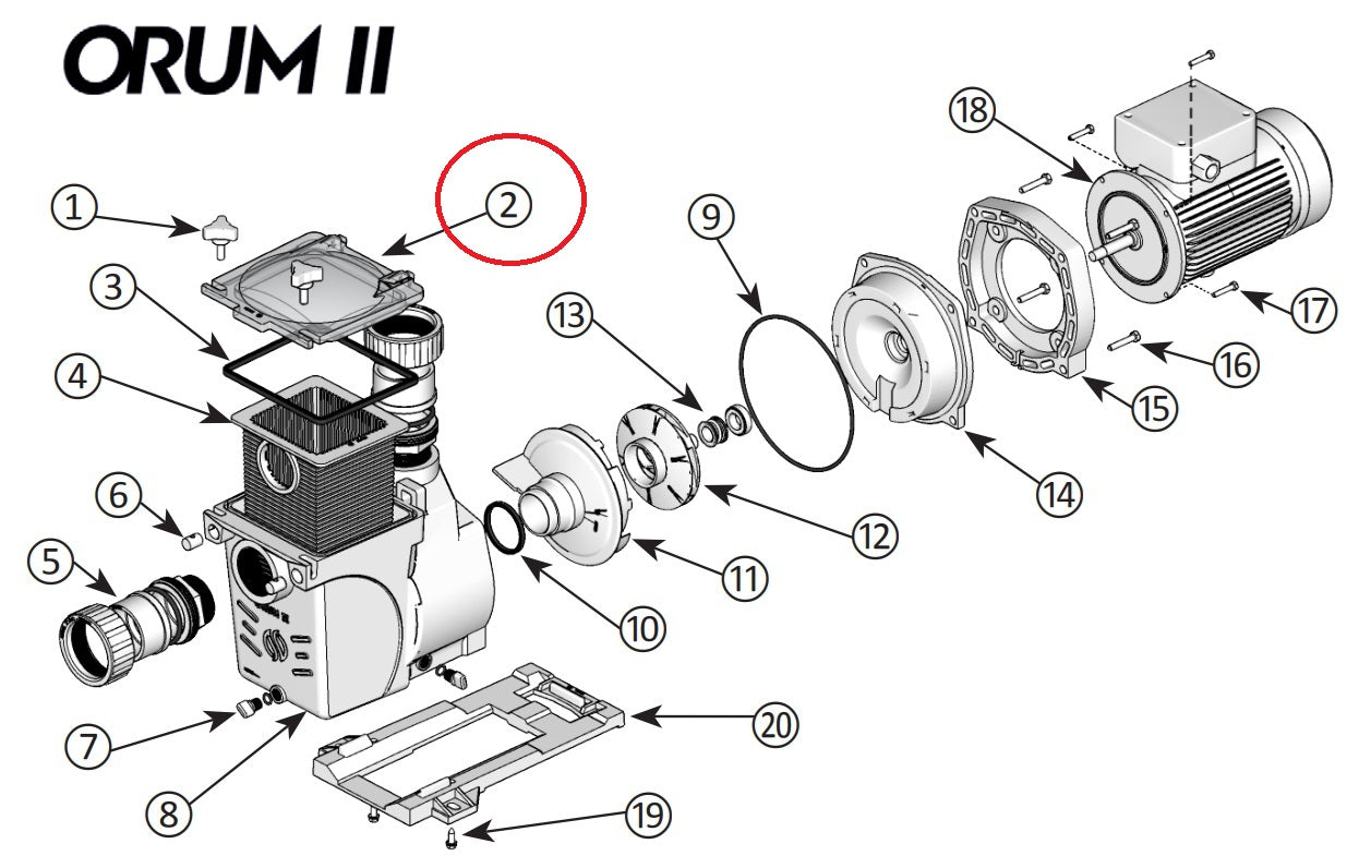 Tapa Acrílico Bomba Orum 2 Nuevos Modelos