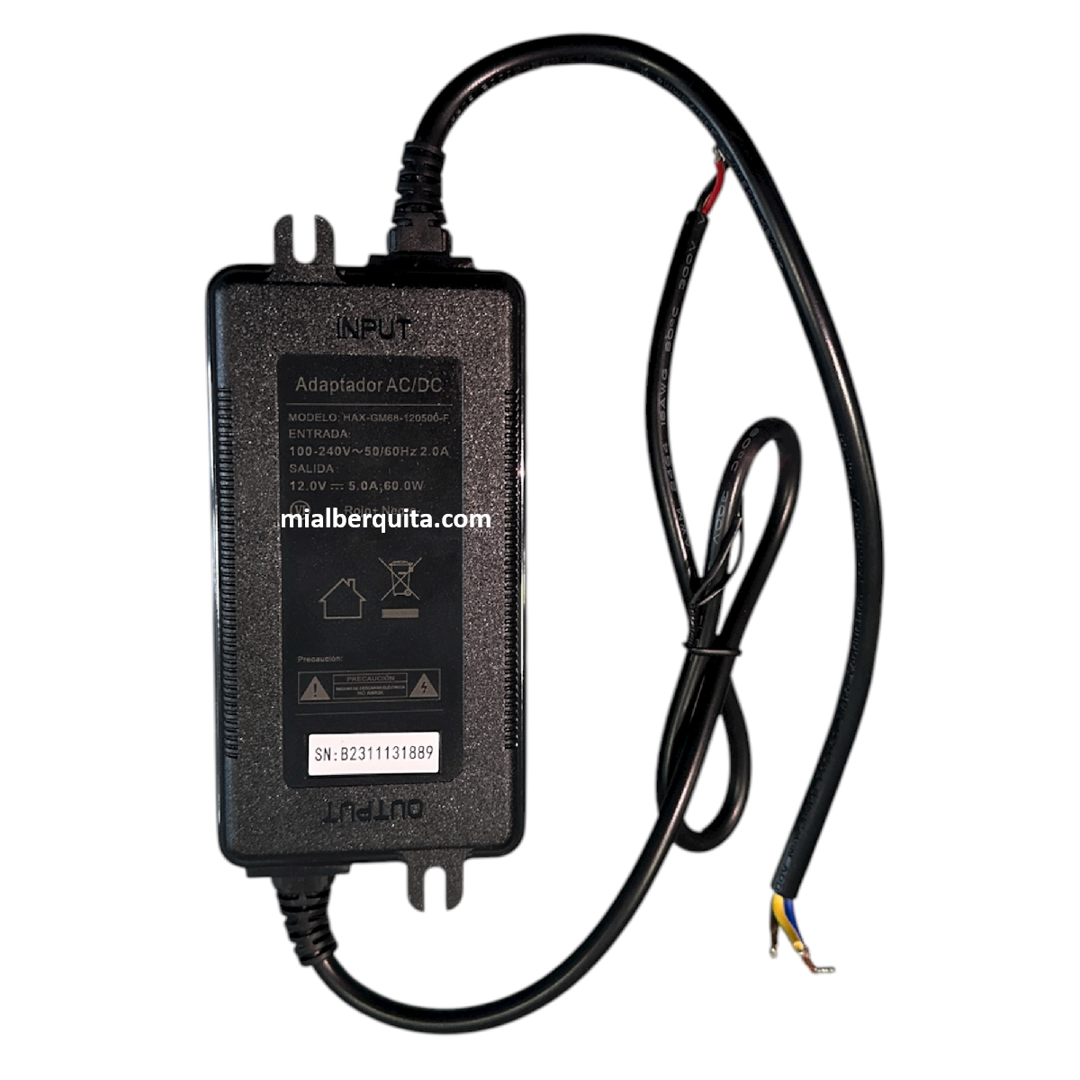 Transformador 60W 12VCD Hax para Reflectores