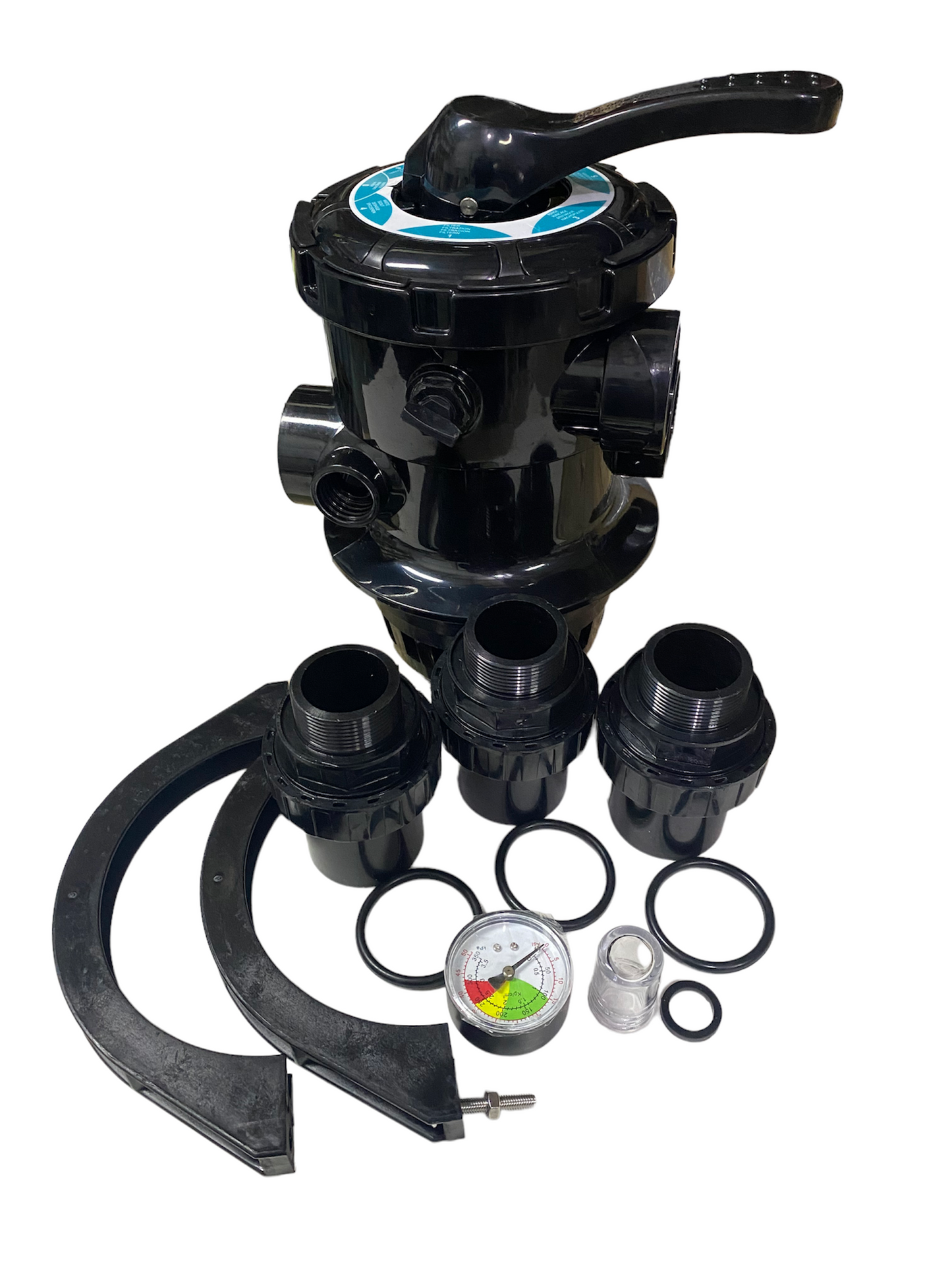 Valvula Superior Multipuertos Filtro Panda 28" Conexión 1.5"