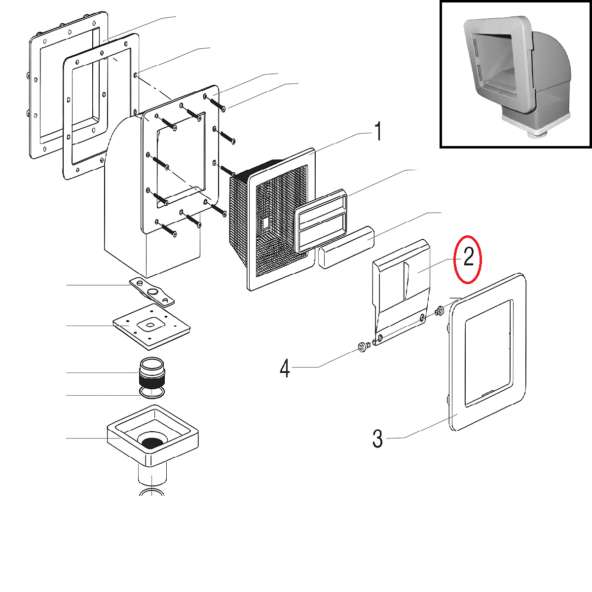 Compuerta Aleta Desnatador Spa Hidromasaje