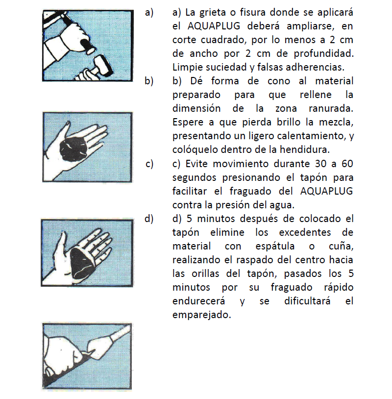 Reparador Obturador de Grietas y Fugas Aquaplug 5 Kg