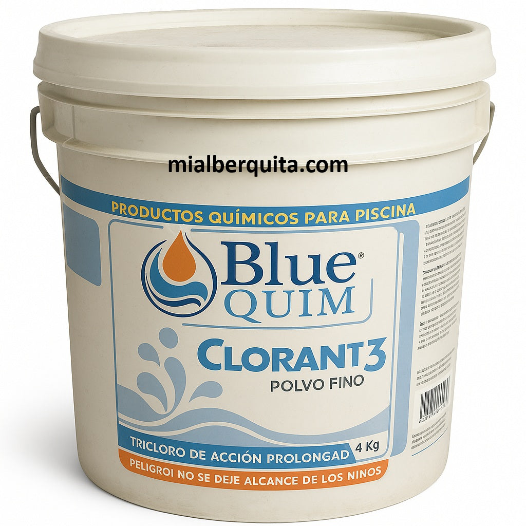 Tricloro Accion Prolongada Blue Quim Polvo Fino 4 KG
