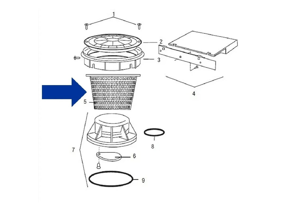 Canastilla Para Desnatador Hayward Sp1070 Agarradera