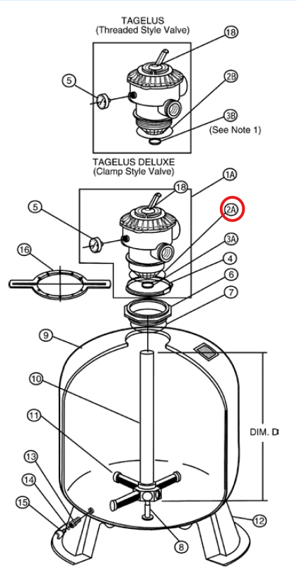 Empaque Cuerpo Valvula Filtro Tagelus Ta100