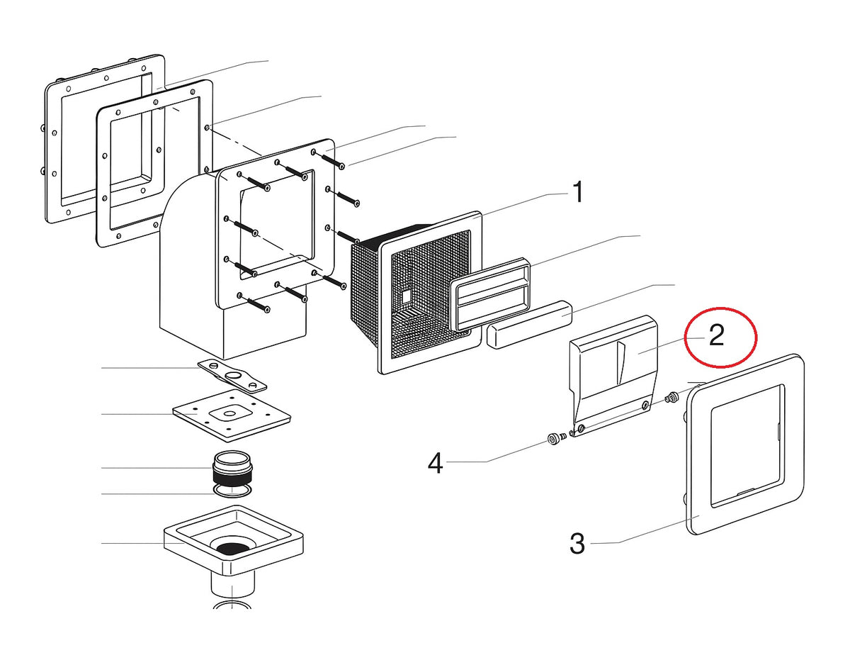 Compuerta Desnatador Interwater para SPA o Hidromasaje