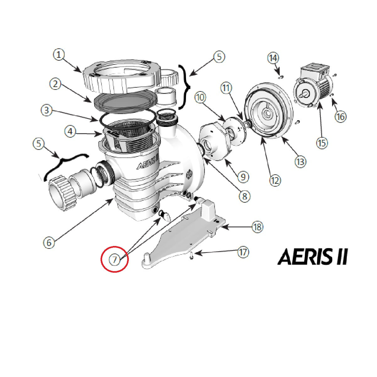 Tapon De Desague Para Bomba Aeris 2
