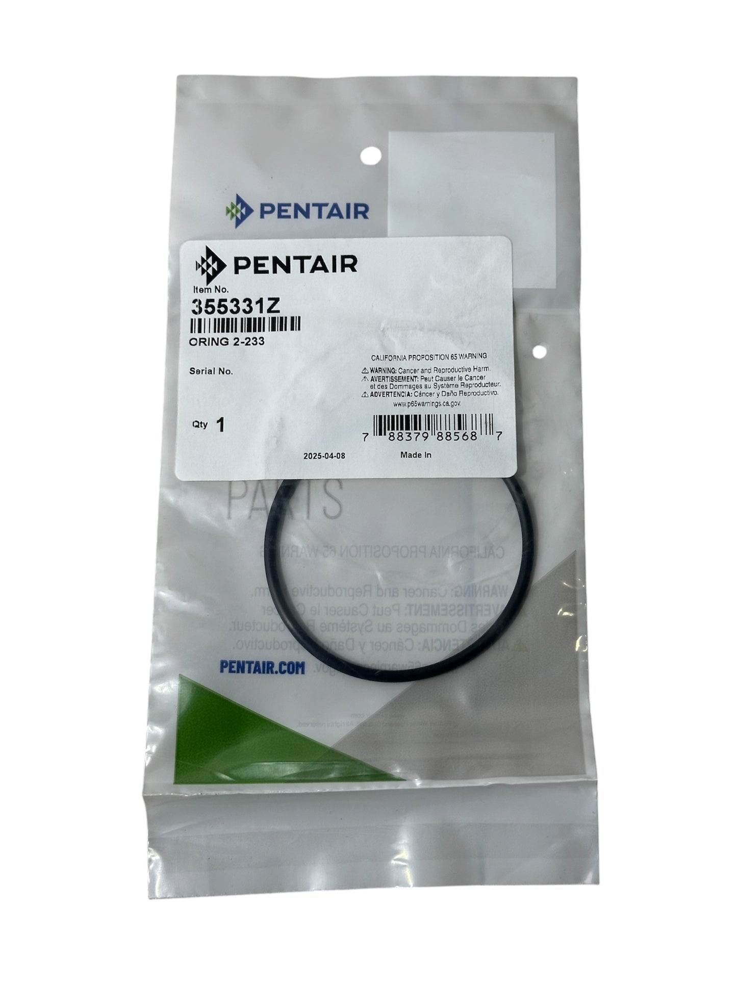 Empaque Oring Difusor Bomba Pentair Challenger Mod 355331Z