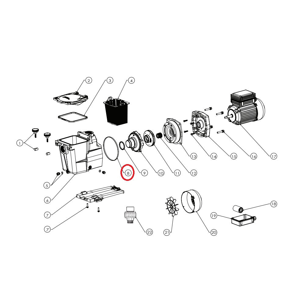 Empaque Cuerpo Bomba Hayward Superpump Spx1600t