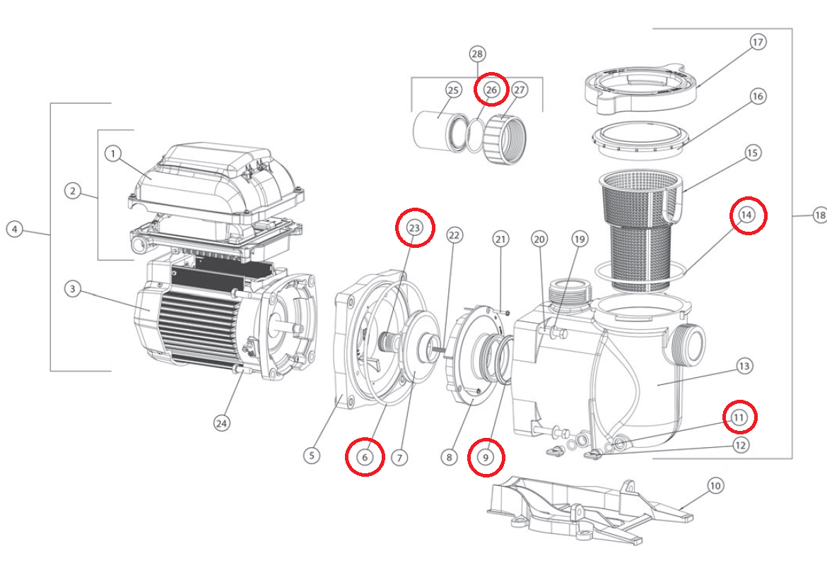 Kit Empaques Sello Mecanico Bomba Pentair Superflo