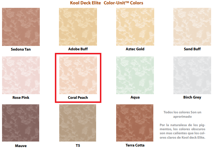 Kool Deck Coral Peach 4 Lb Acabado Banquetas