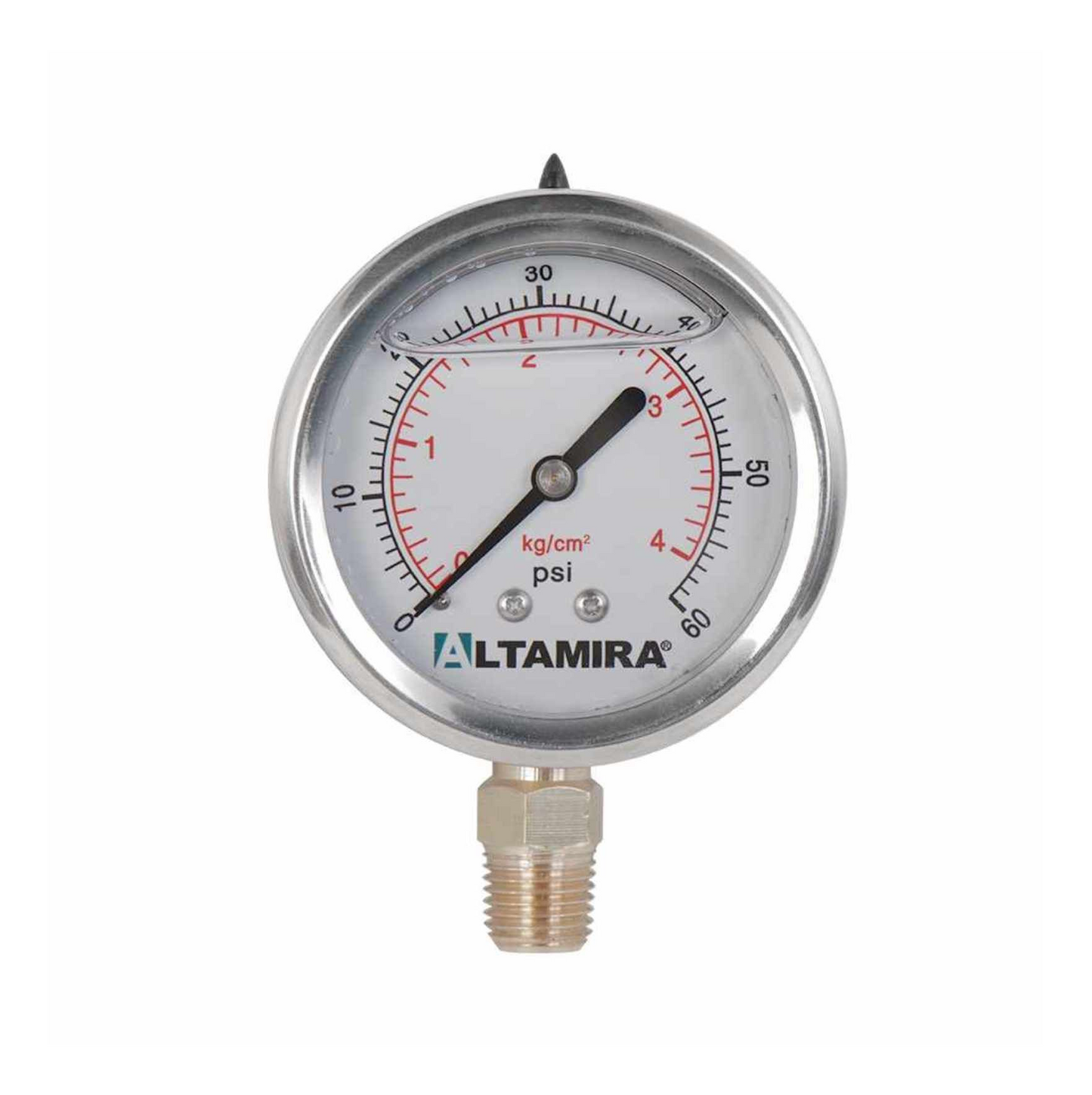 Manómetro Altamira Con Glicerina 60 PSI