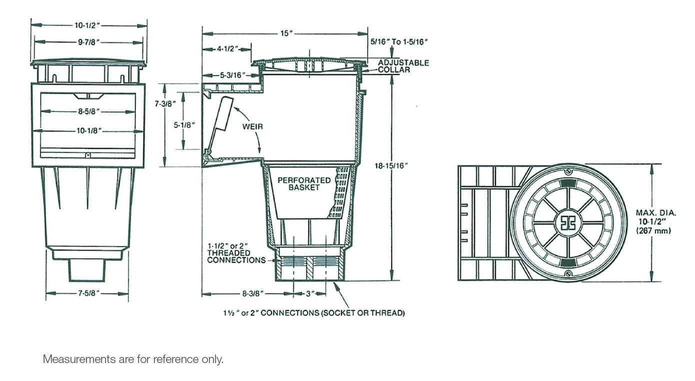 Desnatador Skimmer Hayward SP1072S2 2"