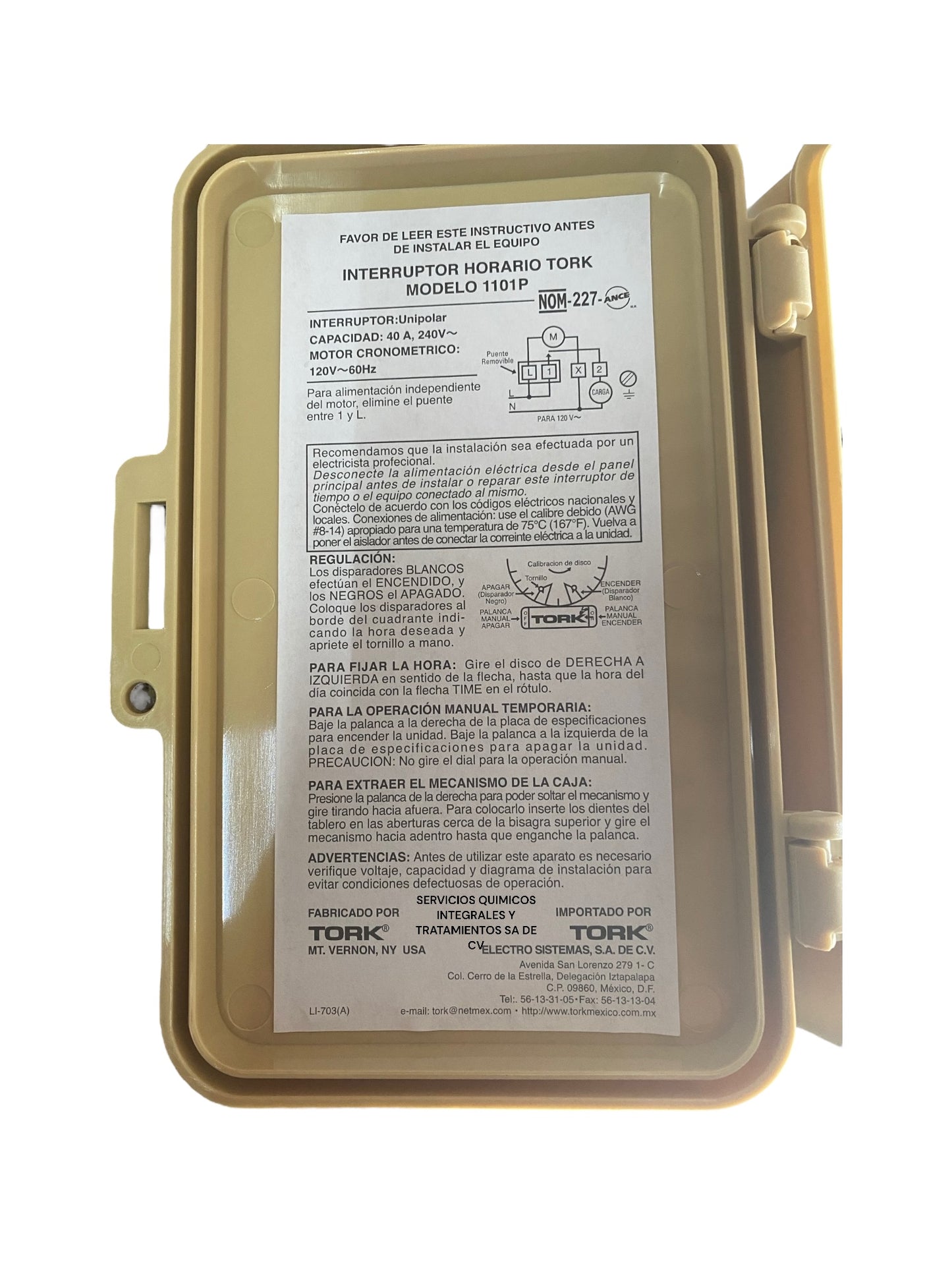 Timer 110V y 220V Tork Interruptor de Tiempo