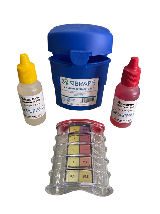 Kit analizador de cloro y pH