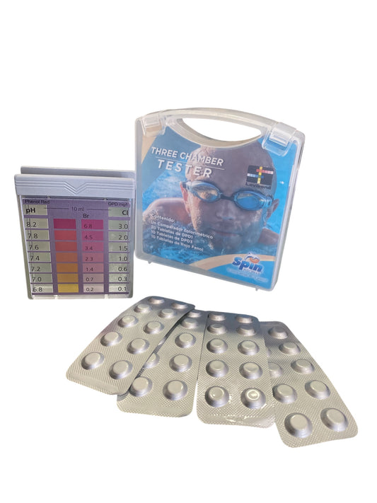 Kit analizador de cloro y pH pastillas DPD1 y Rojo Fenol
