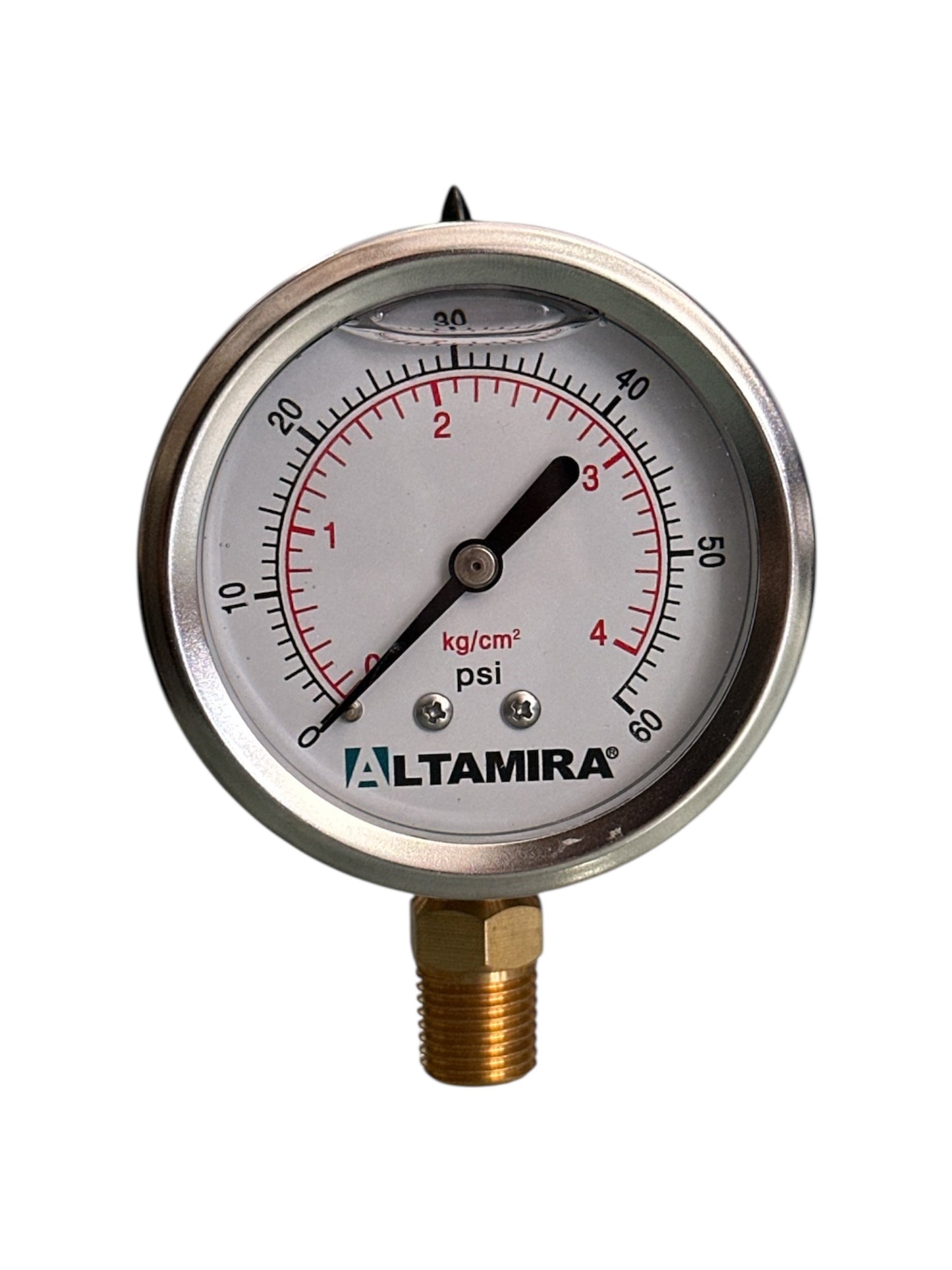 Manómetro Altamira Con Glicerina 60 PSI
