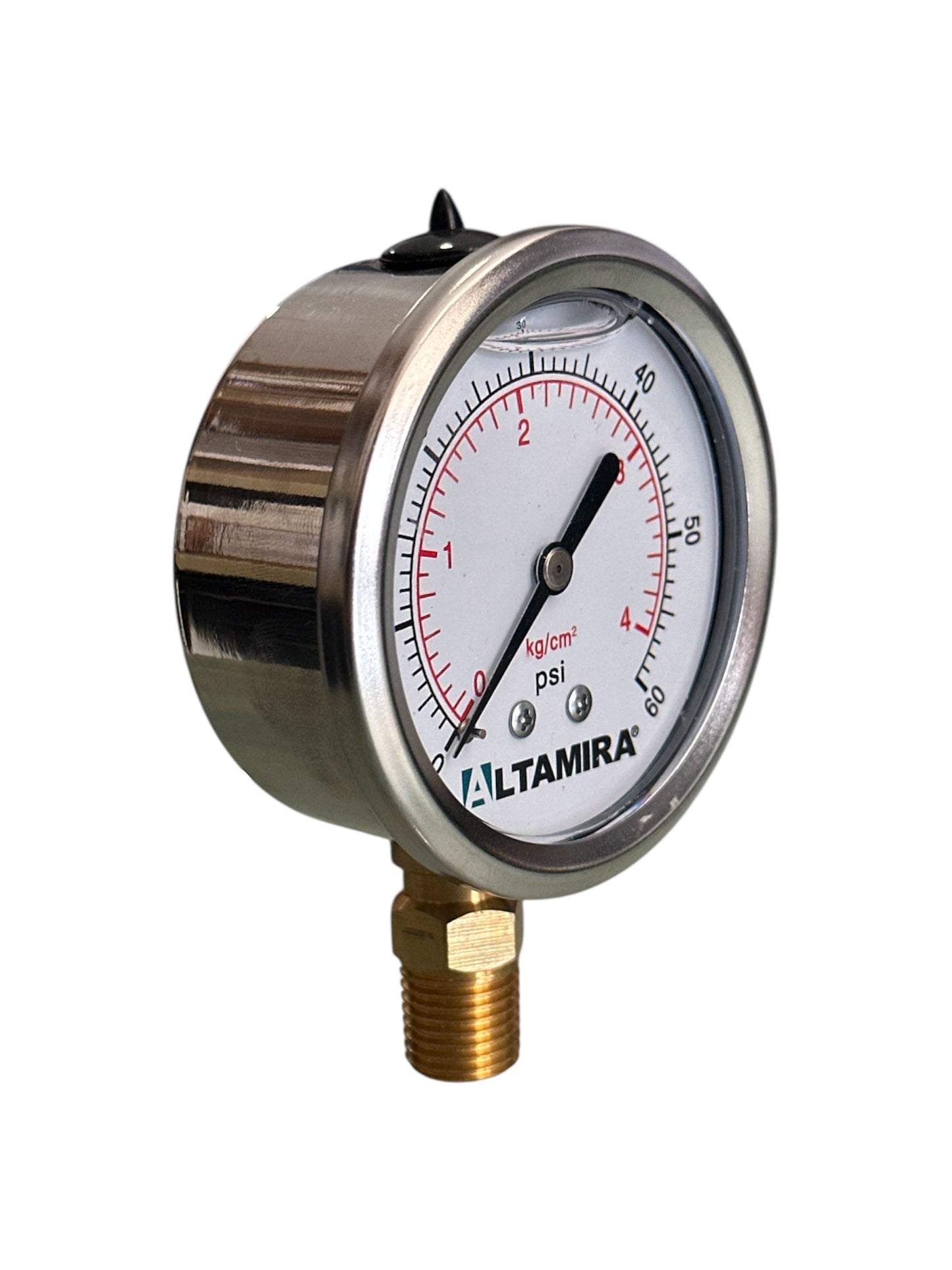 Manómetro Altamira Con Glicerina 60 PSI