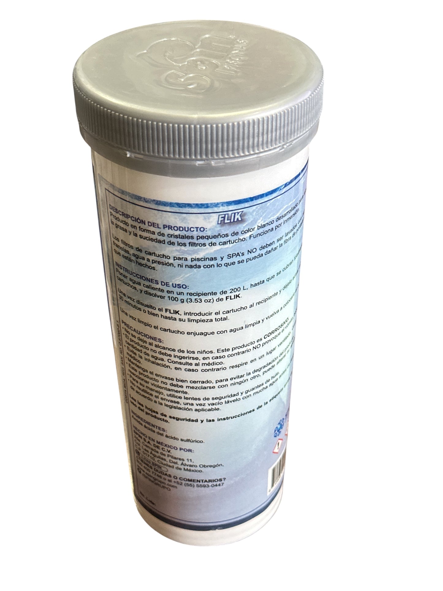 Spin Flik Desengrasante Para Alberca De 1.6 Kg Blanco