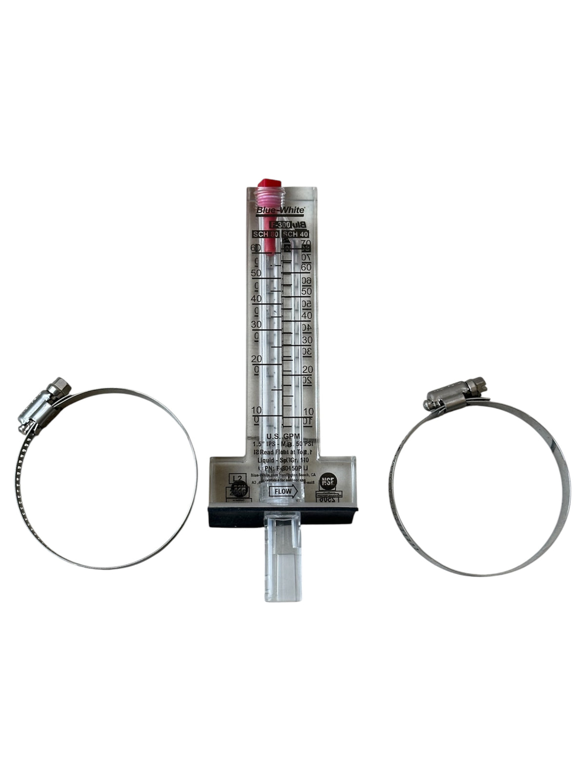 Flujómetro Medidor de Flujo Rotámetro para Tubería 1.5"