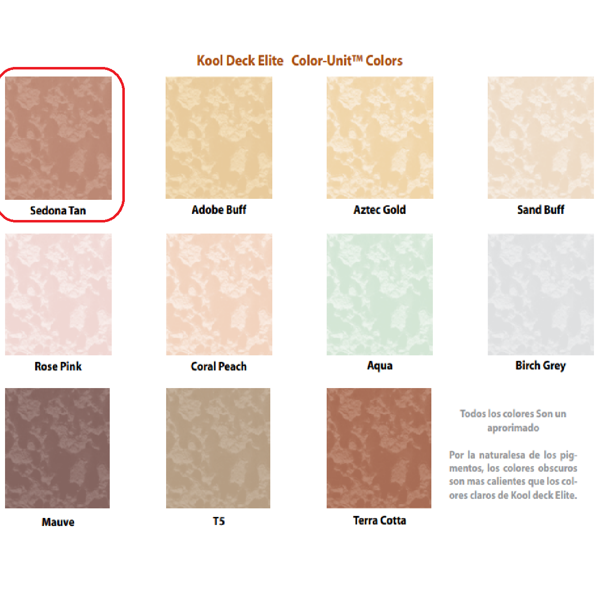 Kool Deck Sedona Tan 4 Lb Acabado Banquetas