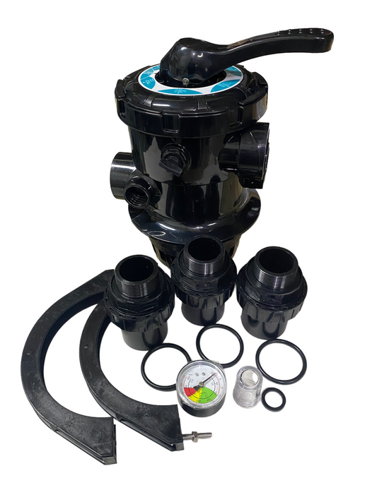 Valvula Superior Multipuertos Filtro Panda 28" Conexión 1.5"