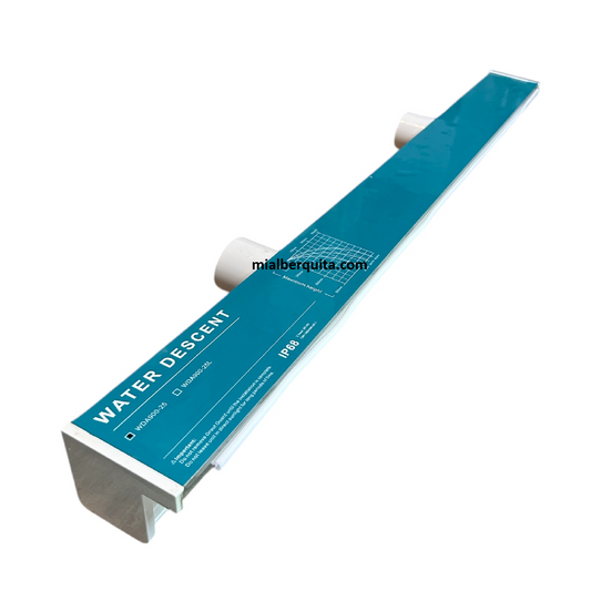 Cascada Natural 36" 90 cm Labio 1" Conexión Trasera