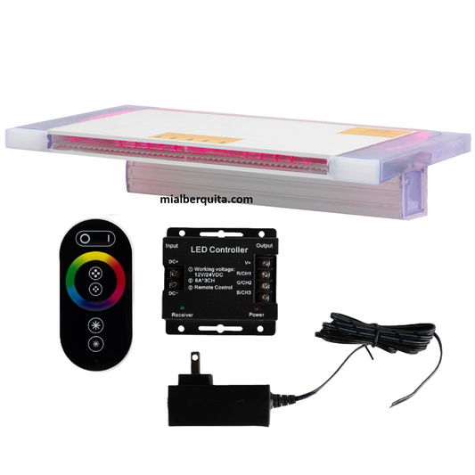 Cascada LED Hax RGB 24" Labio 6" con Control y Transformador
