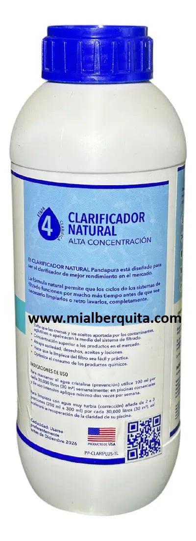 Clarificador Natural 1 Litro Pandapura