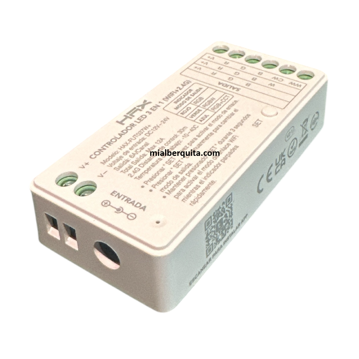 Reflector Mini 1.5" Hax 18W RGB con Control y Transformador