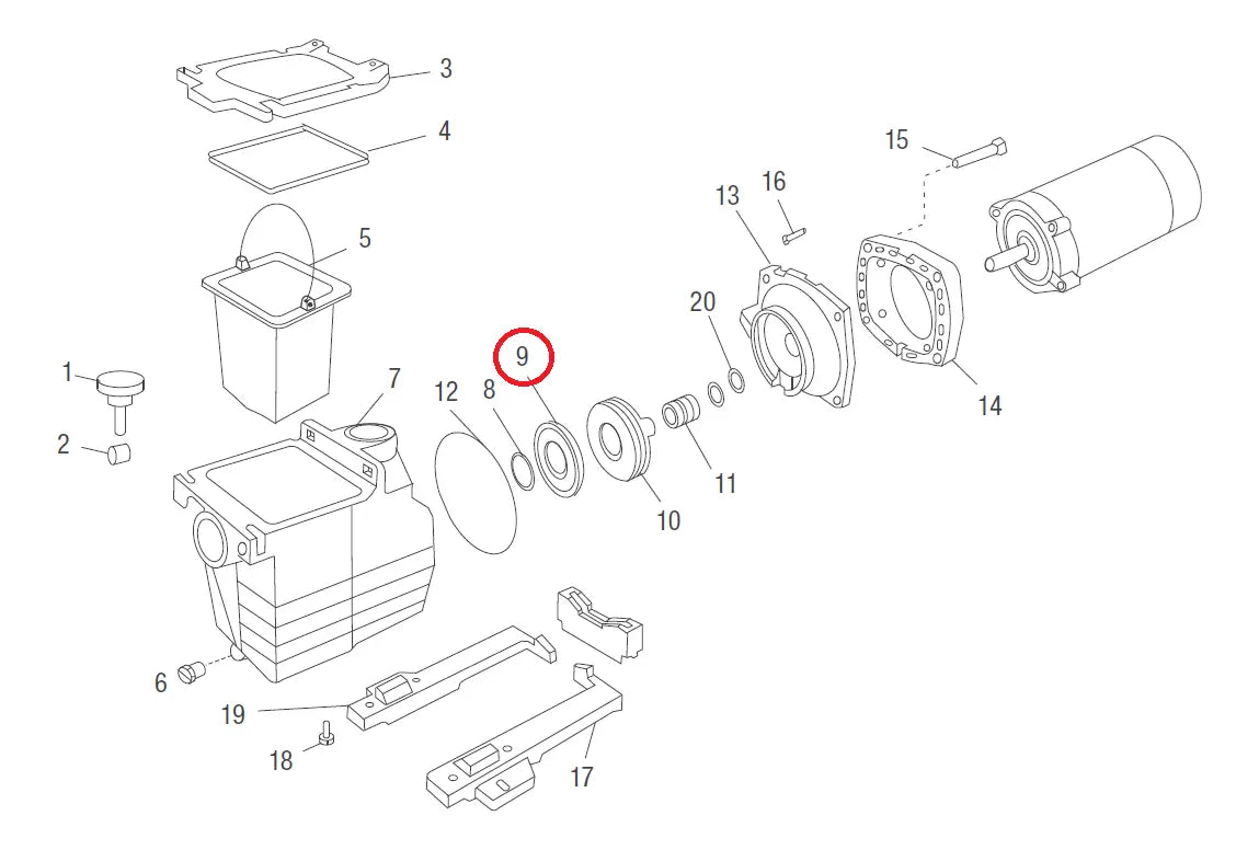 Difusor para Bomba Vertex Orum 1 Antig Modelo
