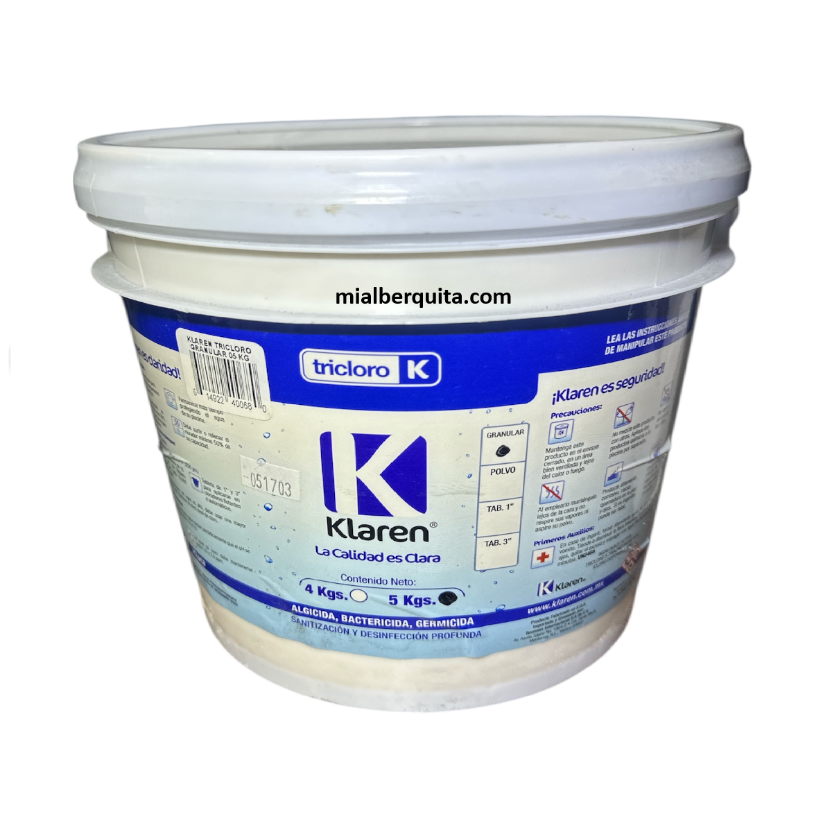 Tricloro Concentrado Klaren Granular 5 kg