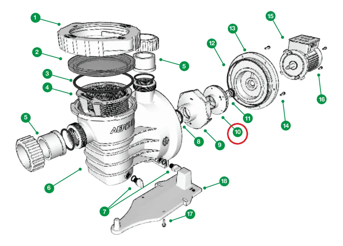 Impulsor Bomba Sibrape Aeris 2 De 1.5 Hp