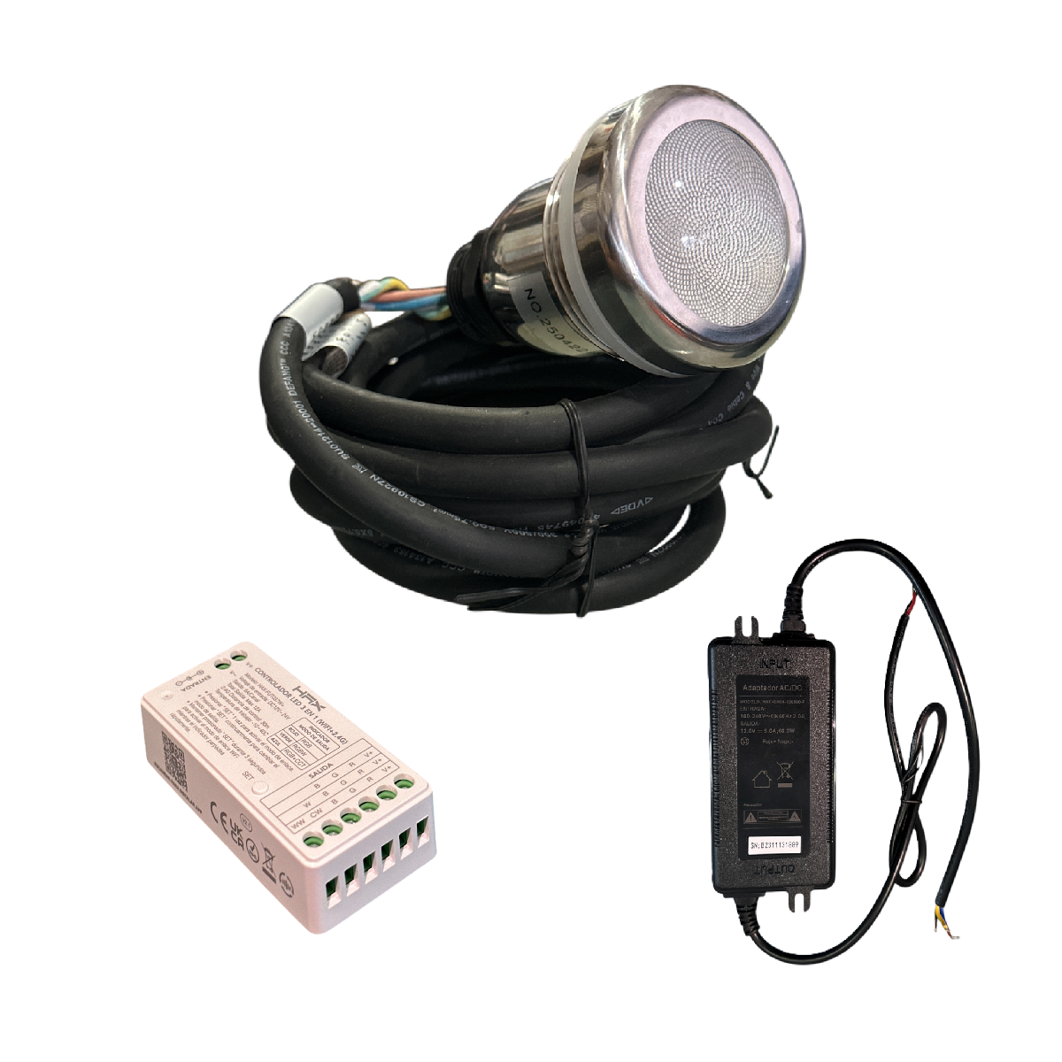 Reflector Mini 1.5" Hax 18W RGB con Control y Transformador