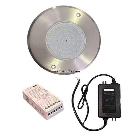 Reflector Lámpara Ultra Delgado 10W RGBW con Control y Transformador